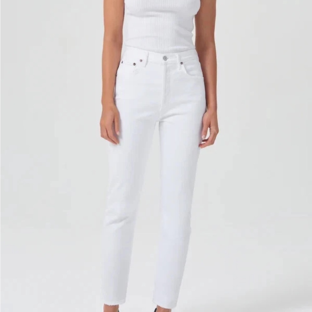 Agolde Riley Raw Hem Cropped Jeans